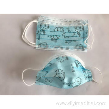 3 ply earloop printed respirator disposable kids mask